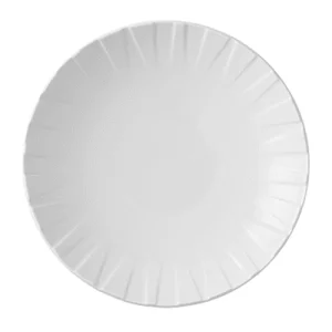 An image of Alchemy Fine China Abstract Coupe Plate White 22.9cm