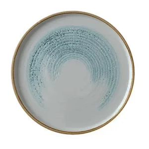 An image of a Churchill Super Vitrified Homespun Accents Walled Aquamarine Plate 21cm