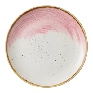 Churchill Super Vitrified Stonecast Accents Coupe Plate Petal Pink 22cm