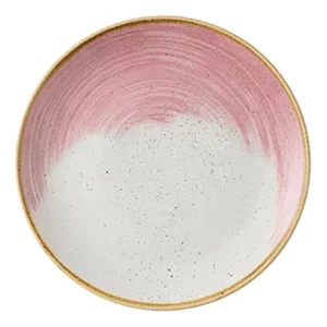 Churchill Super Vitrified Stonecast Accents Coupe Plate Petal Pink 26cm