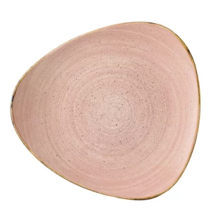 Churchill Super Vitrified Stonecast Raw Triangle Plate Terracotta 22.9cm