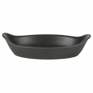 Rustico Carbon Oval Eared Dish 22cm