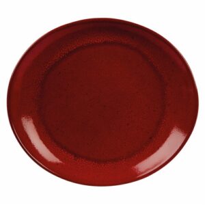 Rustico Lava Bistro Oval Plate 29.5x26cm/11.5"x10.25"