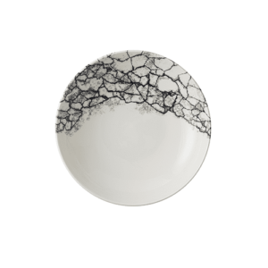 Kintsugi Accents Quartz Black Evolve Coupe Bowl 9.75″