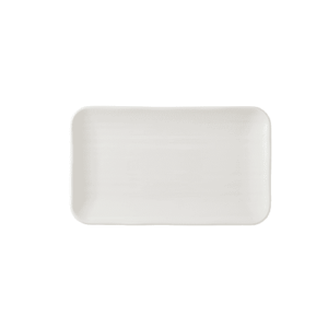 Norse White Organic Rectangular Plate 10.6X6.3" -0