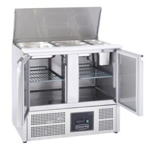 Sterling Pro Cobus SPU200SL 2 Door Saladette Hinged Lid & Chop Board 240 Litres