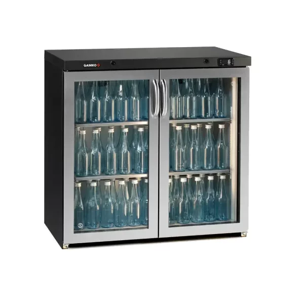 Maxiglass 2 x hinged 250 litre under counter bottle cooler