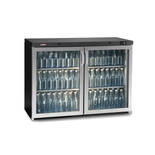 Maxiglass 2 x hinged 275 litre under counter bottle cooler