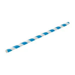 An jmage of Utopia Paper Straws Blue Stripe 20.3cm