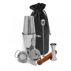 Bonzer 7 Piece Cocktail Kit – Distressed Steel