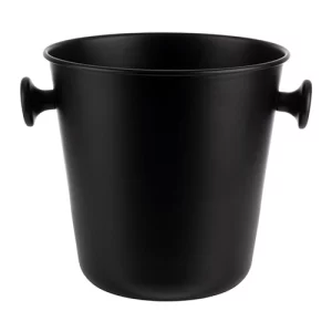 A Close Up Image of a Black Aluminium Champagne Bucket