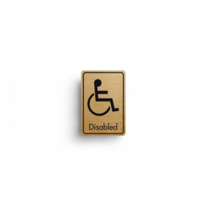 Disabled Symbol with Text Toilet Door Sign-0