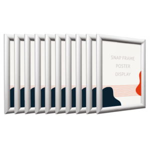 SILVER 25mm Profile Snap Poster Frames – Bundle of 10 Frames