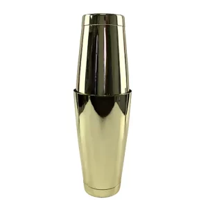 gold plated cocktail shaker