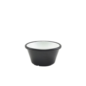 Two Tone Melamine Ramekin Black And White 59ml/ 2oz