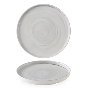 Churchill Super Vitrified Stonecast Canvas Walled Plate Grey 15.7cm