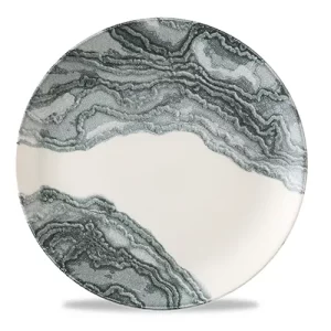 Churchill Super Vitrified Tide Coupe Plate Black 28.8cm