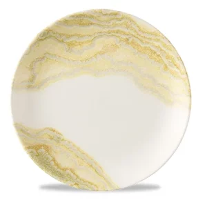 Churchill Super Vitrified Tide Coupe Plate Gold 21.7cm