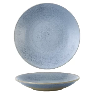 An image of a Dudson Evo Deep Plate Azure 29.2cm11.5