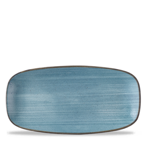 Churchill Super Vitrified Stonecast Raw Chef's Oblong Plate Raw Teal 29.85cm/11.75"