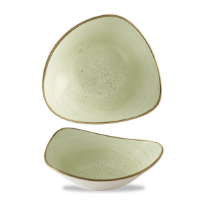 Churchill Stonecast Raw Triangle Bowl 9.25″ Raw Green