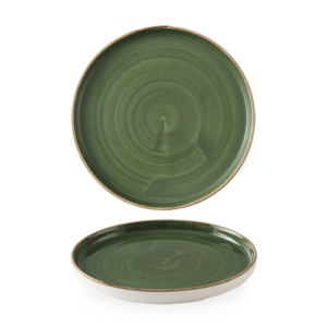 Churchill Super Vitrified Chefs' Walled Plate Sorrel Green 20.96cm/8.25"