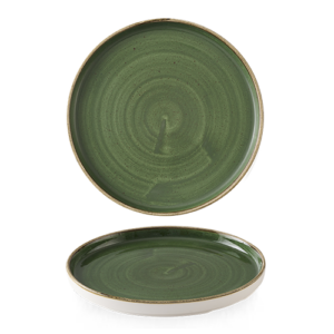 Churchill Super Vitrified Chefs' Walled Plate Sorrel Green 26cm/10.25"