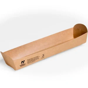 Notpla Compostable Takeaway Hot Dog Tray 24.8cm