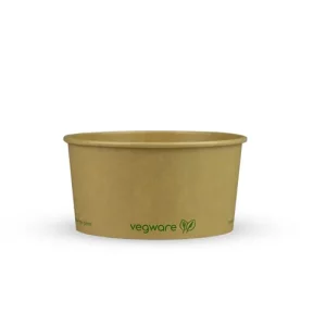 Vegware Round Kraft Food Container 150-Series 1000ml/34oz