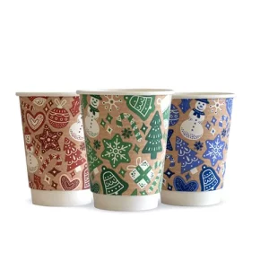 Vegware 79-Series Mixed Christmas Cup 230ml/8oz