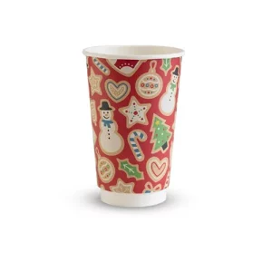 Vegware 89-Series Double Wall Christmas Cup 450ml/16oz