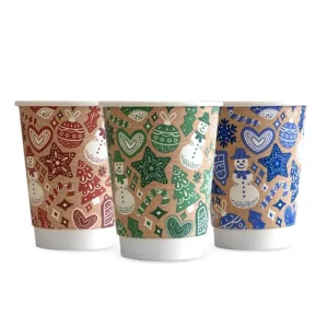 Vegware 89-Series Mixed Christmas Cup 340ml/12oz