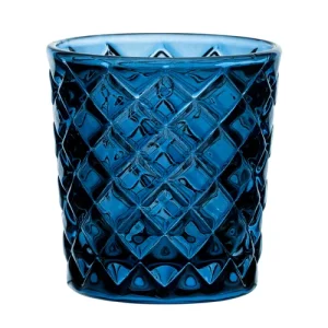 Utopia Criss Cross Nightlight Holder Blue 6.2 x 6.2cm2.45 x 2.45