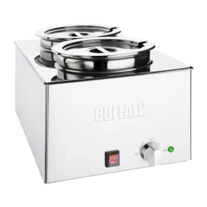 An image of the Buffalo Bain Marie with 2x 5.2L Round Pots