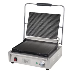 An image of the Buffalo Contact Grill Large Ribbed Top Plate, Flat Bottom Plate