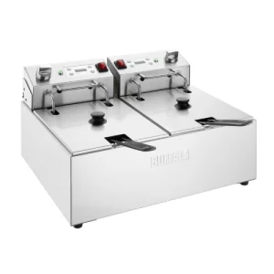 An image of the Buffalo Countertop Double Fryer with Timer - 2x 5L Tanks/Baskets