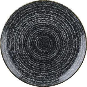 Churchill Super Vitrified Homespun Coupe Plate Charcoal Black 16.5cm/6.5"