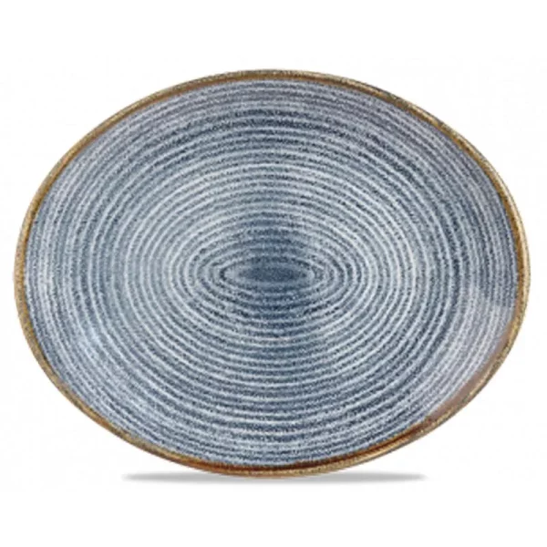 Churchill Super Vitrified Homespun Oval Plate Slate Blue 27cm/10.6"