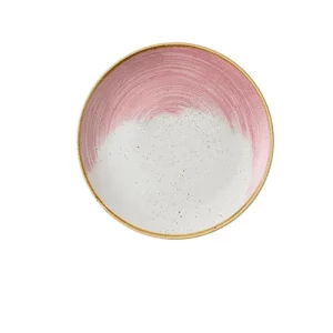 Churchill Super Vitrified Stonecast Accents Coupe Plate Petal Pink 26cm/10.25"