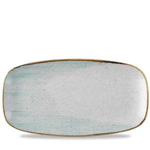 Churchill Super Vitrified Stonecast Accents Oblong Plate Duck Egg Blue 35.5cm/14"