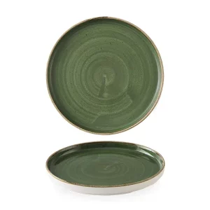 Churchill Super Vitrified Stonecast Chefs' Walled Plate Sorrel Green 21cm/8.25"