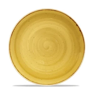 Churchill Super Vitrified Stonecast Coupe Plate Mustard Seed Yellow 26cm/10.25"