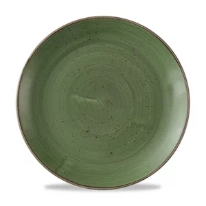 Churchill Super Vitrified Stonecast Coupe Plate Plate Sorrel Green 28.8cm/11.25"