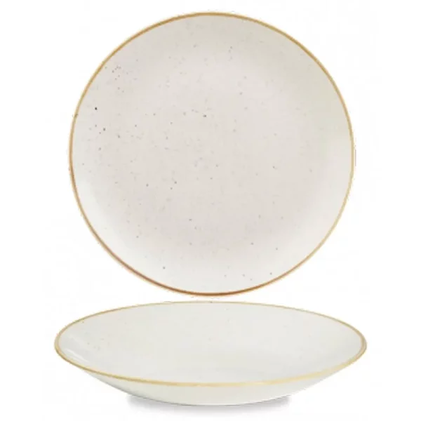 Churchill Super Vitrified Stonecast Deep Coupe Plate Barley White 22.4cm/8.8"