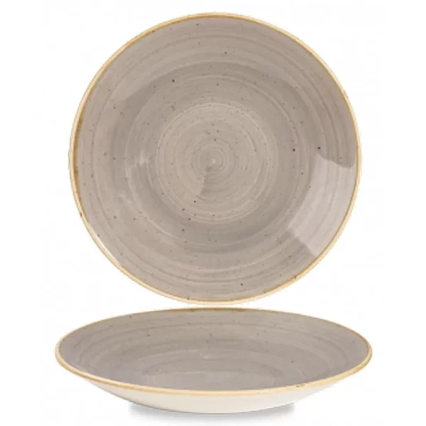 Churchill Super Vitrified Stonecast Deep Coupe Plate Peppercorn Grey 25.4cm/10"