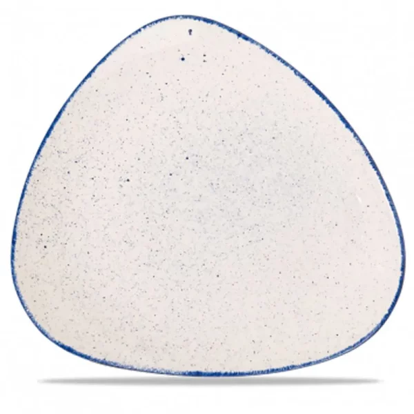 Churchill Super Vitrified Stonecast Hints Triangle Plate Indigo Blue 31.1cm/12.25"