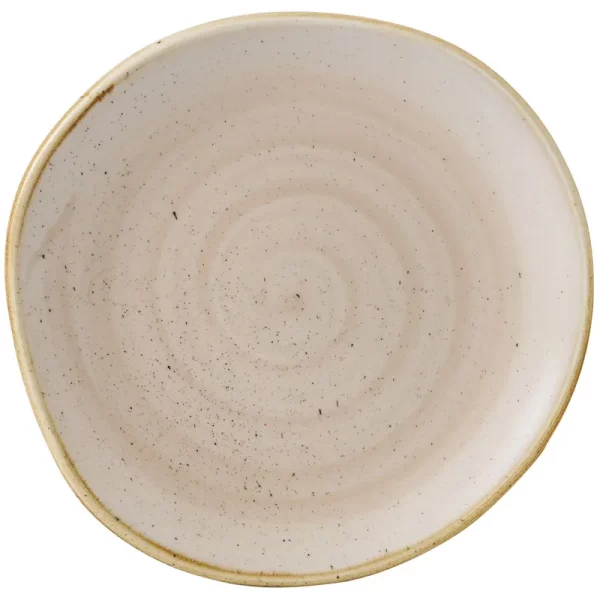 Churchill Super Vitrified Stonecast Organic Round Plate Nutmeg Cream 18.4cm/7.25"