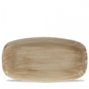 Churchill Super Vitrified Stonecast Patina Chefs' Oblong Plate Antique Taupe 35.2cm/13.9"