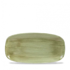 Churchill Super Vitrified Stonecast Patina Chefs' Oblong Plate Burnished Green 29.9cm/11.75"