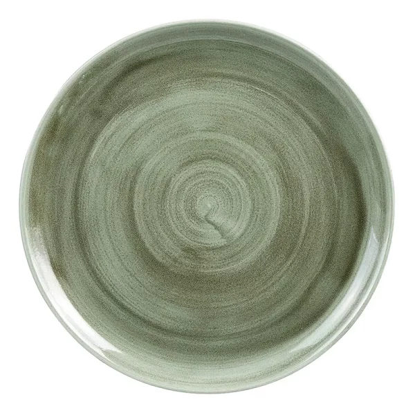 Churchill Super Vitrified Stonecast Patina Coupe Plate Burnished Green 22cm/8.66"